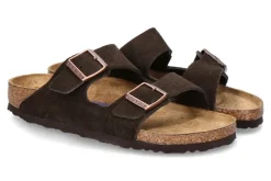 Outlet Pantolette ARIZONA SCHMAL VELOURS- mocca/ braun Herren Offene Schuhe