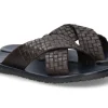 Online Pantolette LEATHER DARK BROWN (45) Herren Offene Schuhe