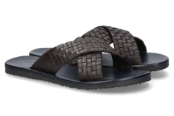 Online Pantolette LEATHER DARK BROWN (45) Herren Offene Schuhe