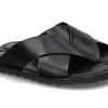 Sale Pantolette LEATHER BLACK Herren Offene Schuhe