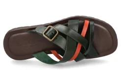 Online Pantolette LEATHER M7600 OLIVE ORANGE Herren Offene Schuhe