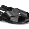 Hot Sandale LEATHER M7162 BLACK Herren Offene Schuhe