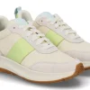 Hot Sneaker F-MODE FLOW FARBIC SUEDE LEATHER- lime mix Damen Sneaker