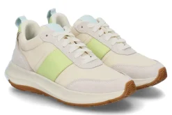 Hot Sneaker F-MODE FLOW FARBIC SUEDE LEATHER- lime mix Damen Sneaker