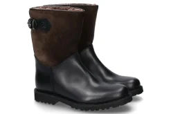 Hot Stiefel gefüttert SENNERIN SCHWARZ VELOUR BRAUN Damen Stiefel | Warmfutter